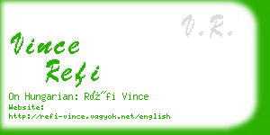 vince refi business card